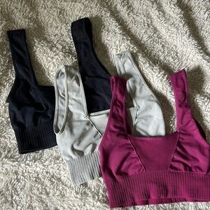Bundle of 3 free people good karma sports bras